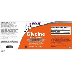 Now Foods Glycine Pure Powder 454g