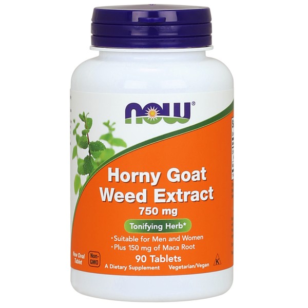 Now Foods Horny Goat Weed Extract 750mg 90 Tablets