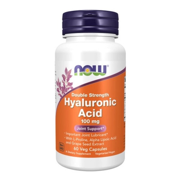 Now Foods Hyaluronic Acid Double Strength 100mg 60 Capsules