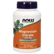 Now Foods Magnesium Citrate 200mg 100 Tablets