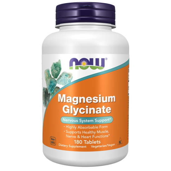 NOW Foods Magnesium Glycinate 180 Tablets
