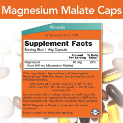 Now Foods Magnesium Malate 180 Capsules