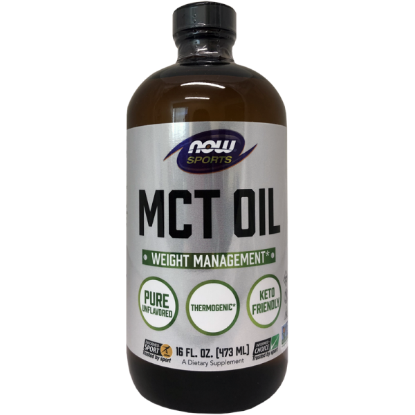 Now Foods MCT Oil 100% Pure in Glass Bottle 473ml