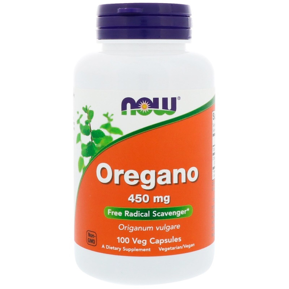 Now Foods Oregano 450mg 100 Capsules Birkenhead Health