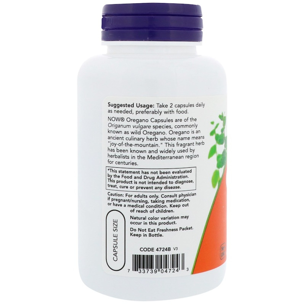 Now Foods Oregano 450mg 100 Capsules Birkenhead Health