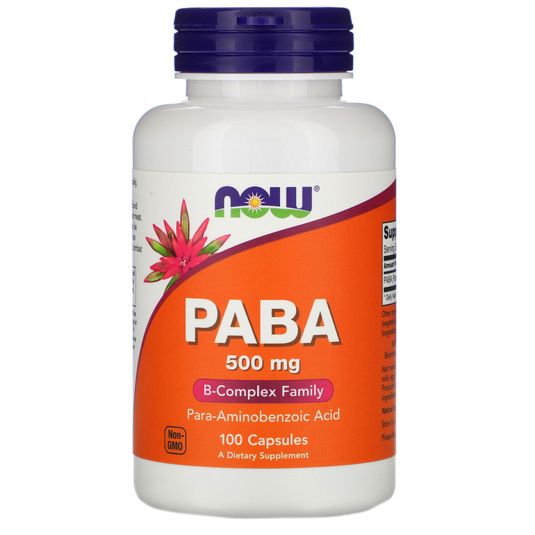 Paba Now Foods PABA 500mg 100 Capsules - Birkenhead Health Plus