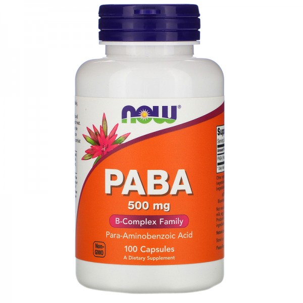 Now Foods PABA 500mg 100 Capsules