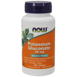Now Foods Potassium Gluconate 99mg 100 Tablets