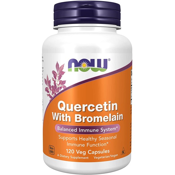 Now Foods Quercetin with Bromelain 120 Capsules