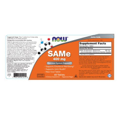 Now Foods SAMe 400mg 60 Tablets