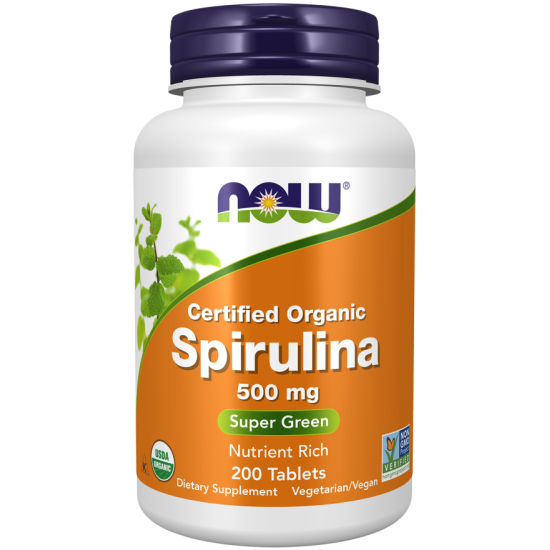 Now Foods Spirulina Organic 500mg 200 Tablets