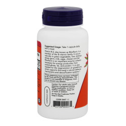 Now Foods Vitamin B2 Riboflavin 100mg 100 Capsules