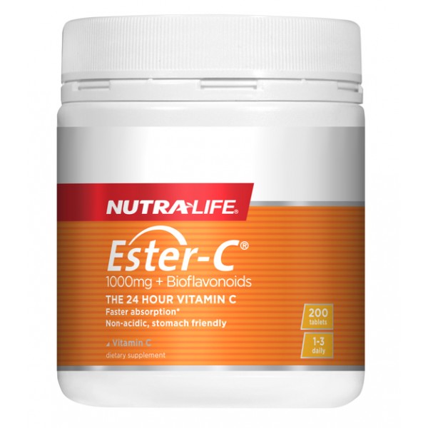 Nutralife Ester C 1000mg + Bioflavonoids 200 Tablets