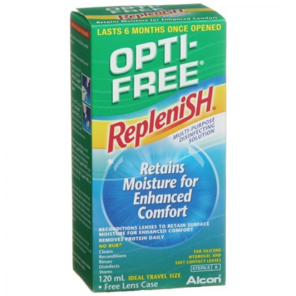 Opti Free Replenish Contact Lens Solution 120ml