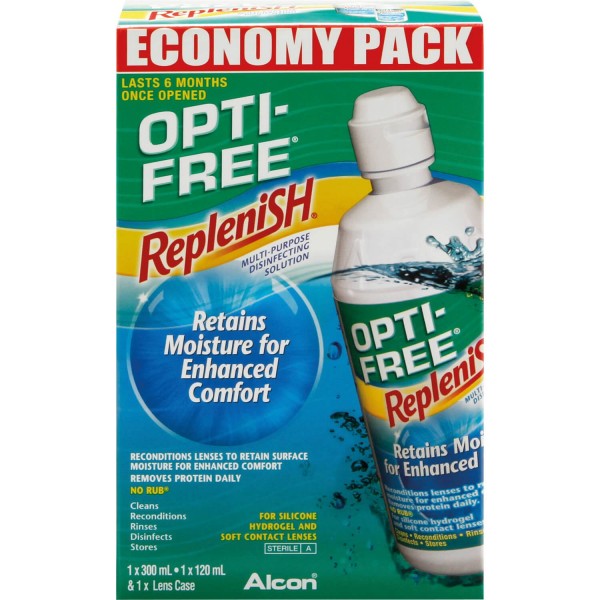 Opti Free Replenish Contact Lens Solution Economy Pack