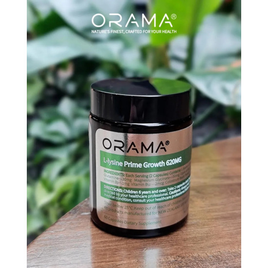 ORAMA L-Lysine Prime Growth 620mg 60 Capsules - Promotes Height Growth