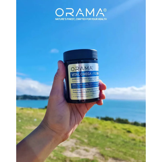ORAMA VITAL OMEGA rTG 96% PLUS 60 Soft Capsules - Premium Fish Oil