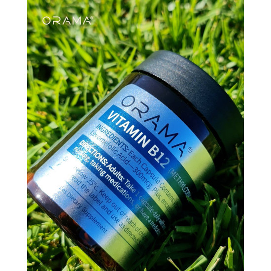 ORAMA Vitamin B12 Methylcobalamin 5000mcg 60 Capsules - Premium & High Potency Formula
