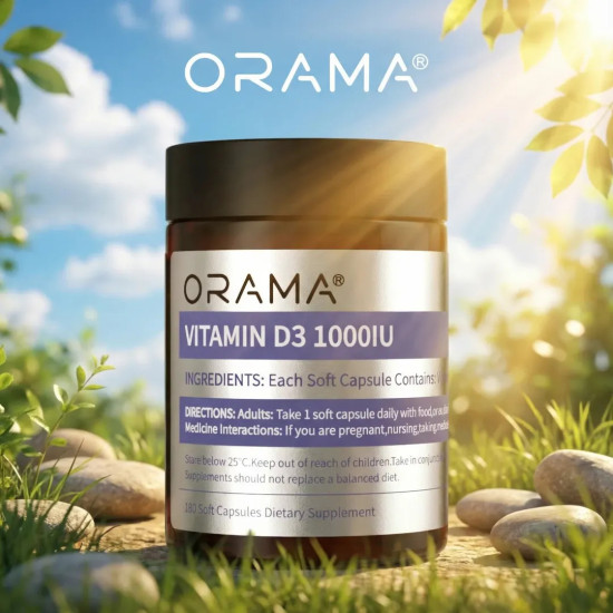 ORAMA Vitamin D3 1000IU 180 Soft Capsules