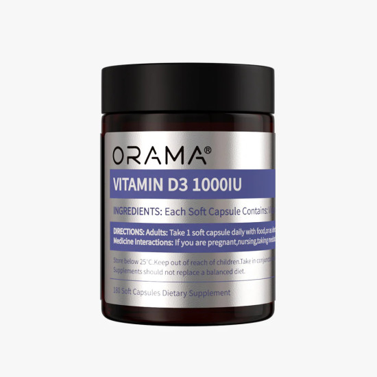 ORAMA Vitamin D3 1000IU 180 Soft Capsules