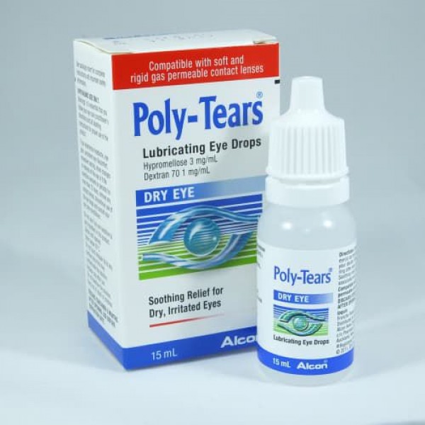 Poly-Tears Lubricating Eye Drops 15ml