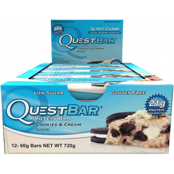 Quest Protein Bar (12 per box) - Cookies & Cream