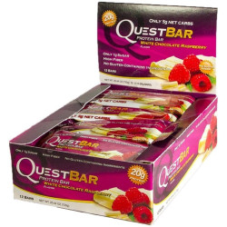 Quest Protein Bar (12 per box) - White Chocolate Raspberry