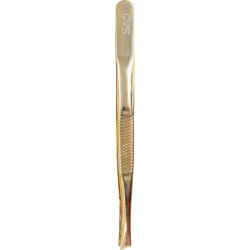 QVS Slant Tip Tweezers Gold