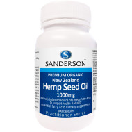 Sanderson Certified Organic NZ Hemp Seed Oil 1000mg 100 Capsules