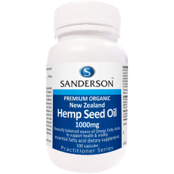 Sanderson Certified Organic NZ Hemp Seed Oil 1000mg 100 Capsules