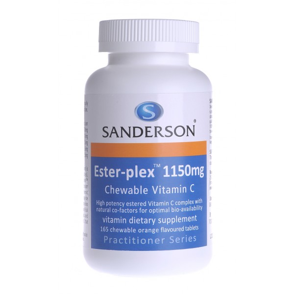 Sanderson Ester-Plex Vitamin C 1150mg Orange Chewable 165 Tablets