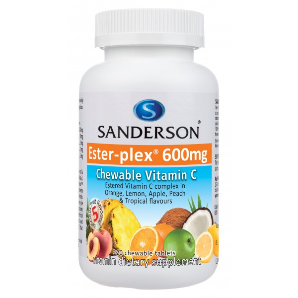 Sanderson Ester-Plex Vitamin C 600mg Fruit Chewable 220 Tablets