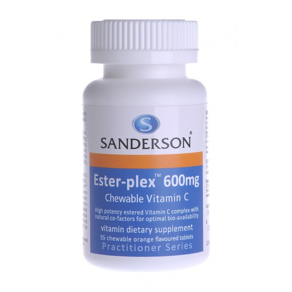 Sanderson Ester-Plex Vitamin C 600mg Orange Chewable 55 Tablets