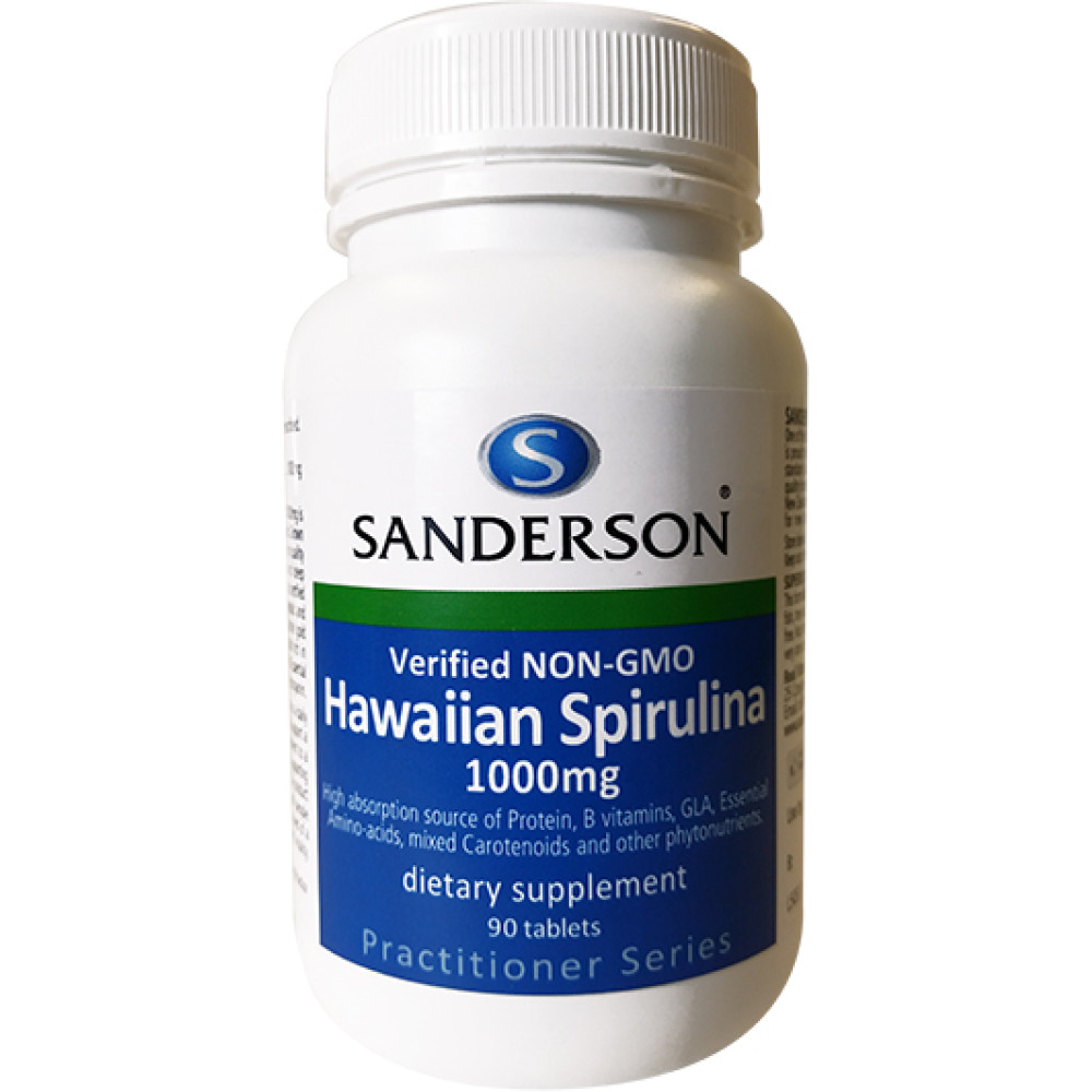 Sanderson Hawaiian Spirulina 1000mg 90 Tablets - Birkenhead ...