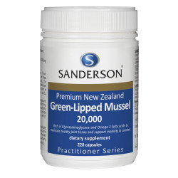 Sanderson Premium New Zealand Green-Lipped Mussel 20,000mg 220 Capsules