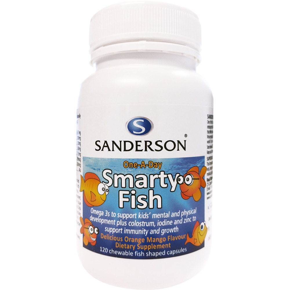 Sanderson Smarty Fish Omega 3 120 Chewable Capsules Birkenhead