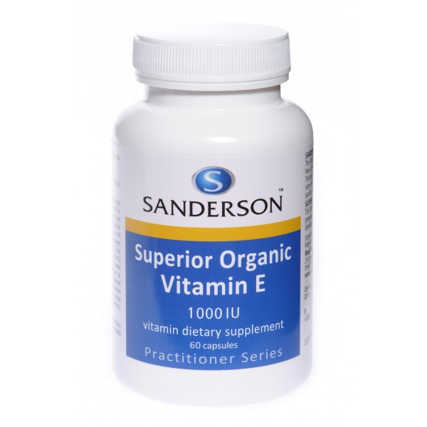 Sanderson Superior Organic Vitamin E 1000iu 60 Capsules