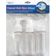 Siren Travel Bottles 80ml 3 Pieces