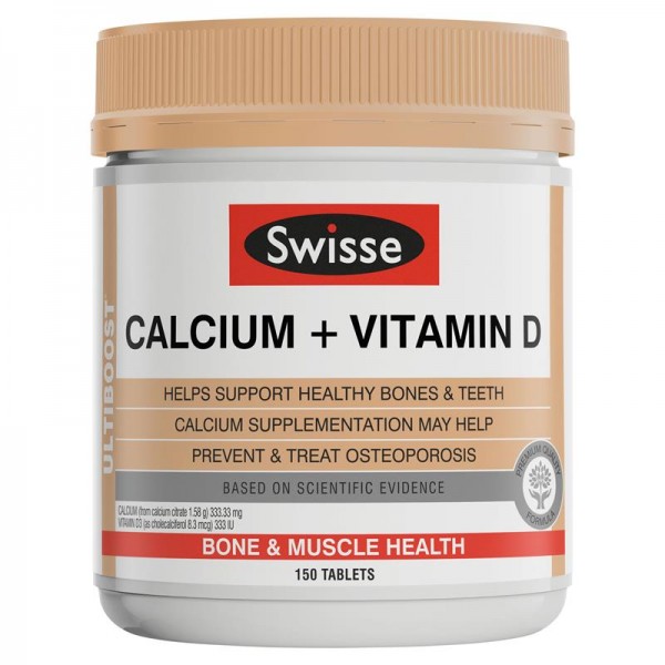 Swisse Calcium + Vitamin D 150 Tablets