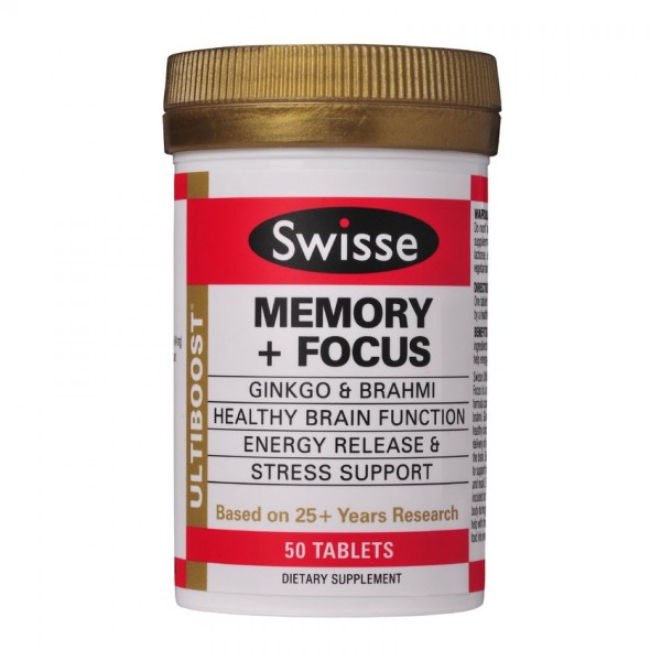Swisse Ultiboost Memory + Focus 50 Tablets 
