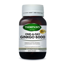 Thompson's Ginkgo 6000 One-A-Day 60 Capsules
