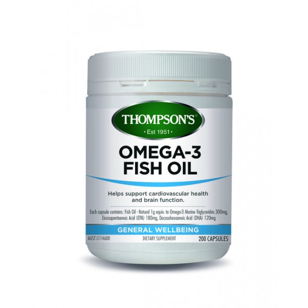 Thompson's Omega 3 Fish Oil High Strength 1500mg 200 Capsules