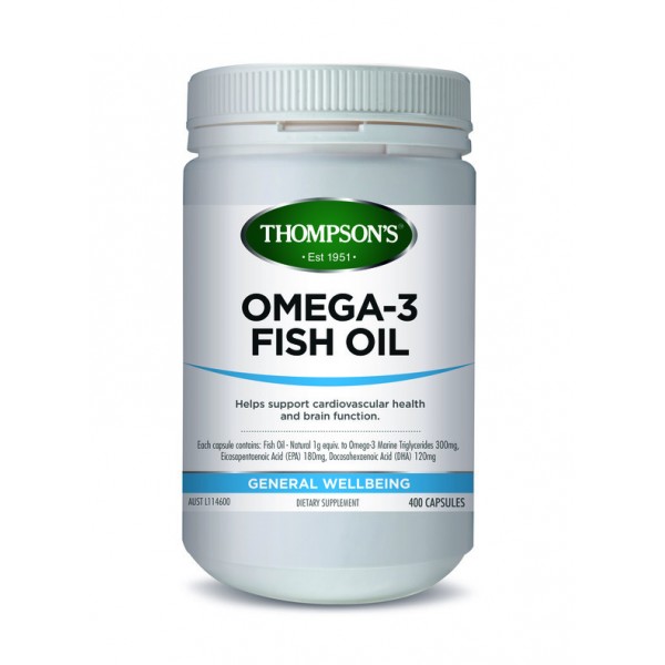 Thompson's Omega 3 Fish Oil 1000mg 400 Capsules