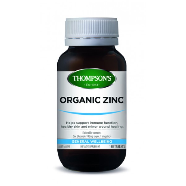 Thompson's Organic Zinc 180 Tablets (Product Discontinued)