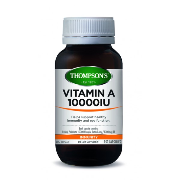 Thompson's Vitamin A 10000iu 150 Capsules (Product Discontinued)