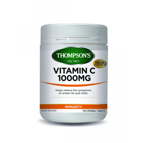 Thompson's Vitamin C 1000mg Chewable 150 Tablets (Extra Hot Deal)
