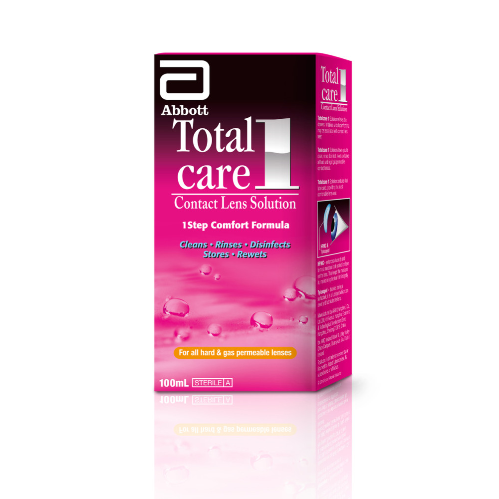 Total Care 1 Contact Lens Solution 100ml Hard/Gas Lenses