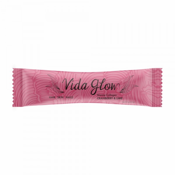 Vida Glow Natural Marine Collagen Cranberry and Lime 30 Sachets