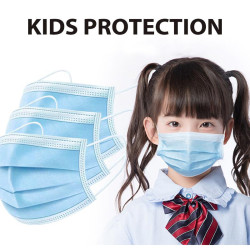 Kids Blue Surgical Face Masks Disposable 3Ply