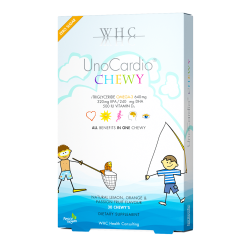 WHC UnoCardio Chewy Omega 3 + Vitamin D3 For Children 30 Softgels